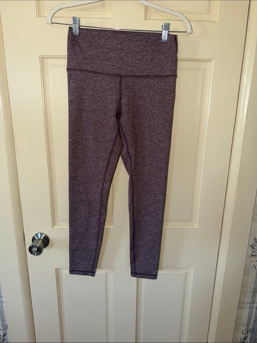 Fleo women a Heathered Plum High-Waist Leggings